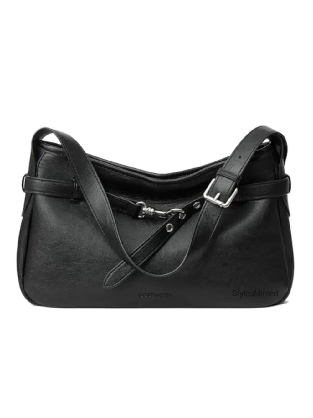 Medium Vegan Leather Shoulder Handbag Hobo Purse with Adjustable Strap